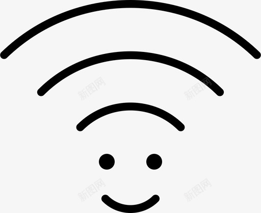 连接情感积极图标svg_新图网 https://ixintu.com wi-fi 微笑 情感 挥手 积极 精简 连接