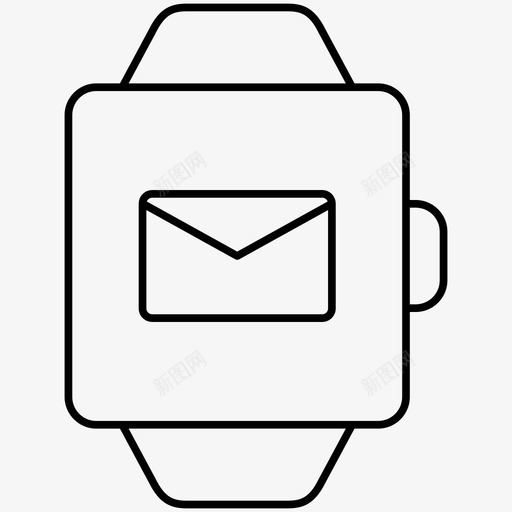 短信苹果手表信息图标svg_新图网 https://ixintu.com 信息 图标 手表 智能 短信 苹果 轮廓