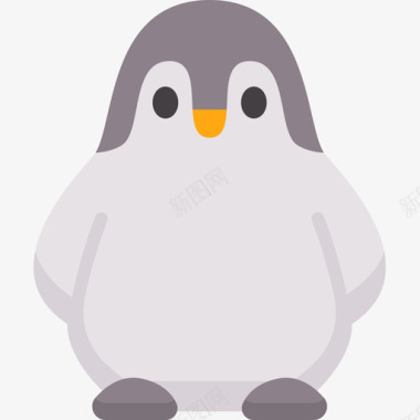 企鹅动物54扁平图标图标