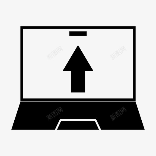 升级笔记本电脑性能图标svg_新图网 https://ixintu.com glyph 上传 升级 性能 更新 电脑 笔记本