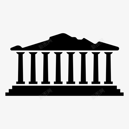 雅典卫城古代雅典图标svg_新图网 https://ixintu.com 卫城 古代 地标 希腊 建筑 著名 雅典