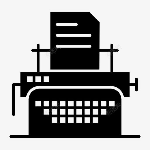 打字机传真机印刷机图标svg_新图网 https://ixintu.com 传真机 印刷机 打字机 技术 数码 营销