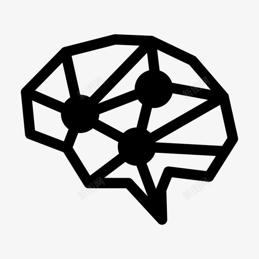 人工智能大脑芯片图标svg_新图网 https://ixintu.com 人工智能 大脑 机器人 芯片