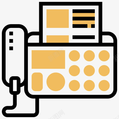 传真商务基础11黄影图标图标