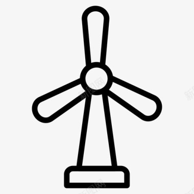 风车生态能源图标图标