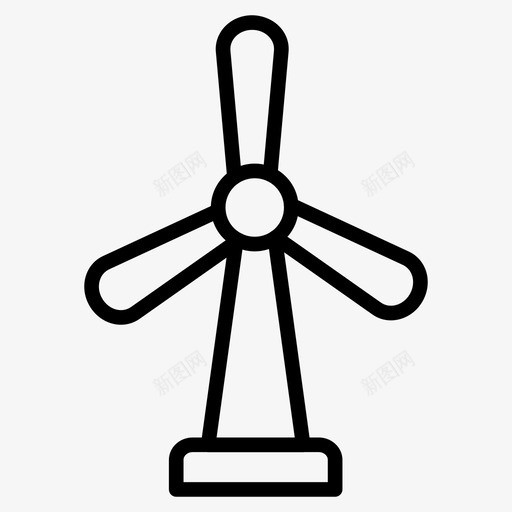 风车生态能源图标svg_新图网 https://ixintu.com 图标 施工 涡轮机 生态 线图 能源动力 风车