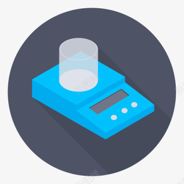 重量实验室科学1圆形图标图标