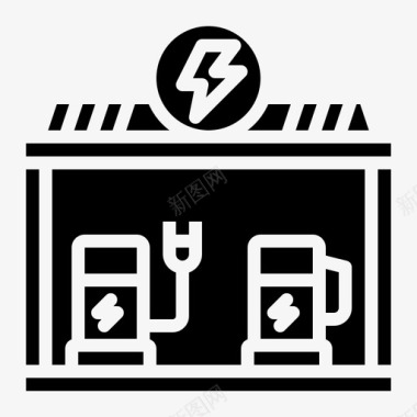 电气88号楼实心图标图标