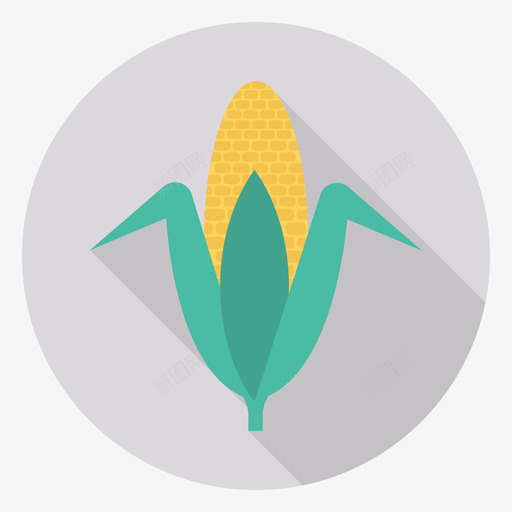 玉米食品和饮料30圆形图标svg_新图网 https://ixintu.com 圆形 玉米 食品 饮料