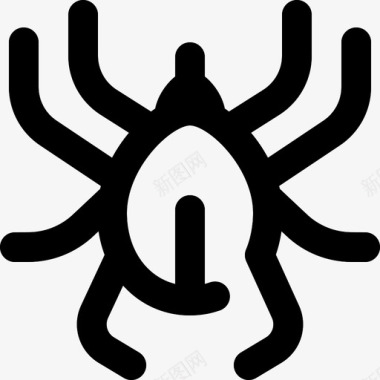 蜱螨昆虫27轮廓图标图标