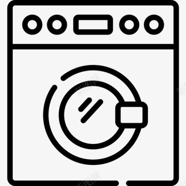 洗衣机家用电器24直列式图标图标