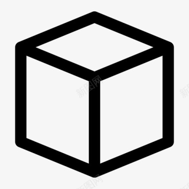 盒子立方体立方体形状图标图标