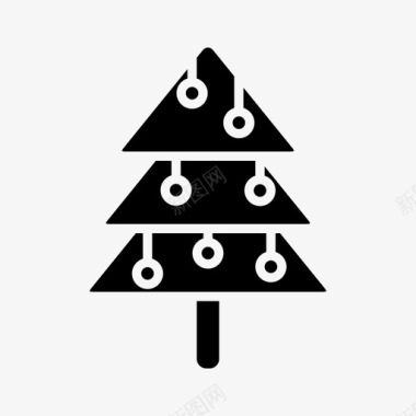 圣诞树针叶树松树图标图标