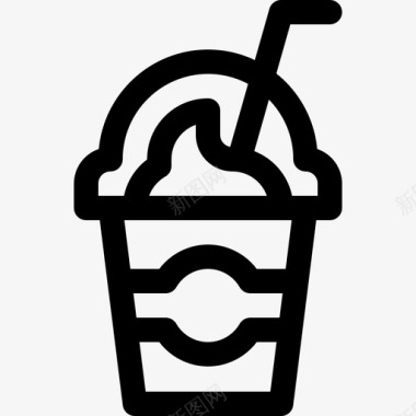 冰咖啡快餐68直系图标图标