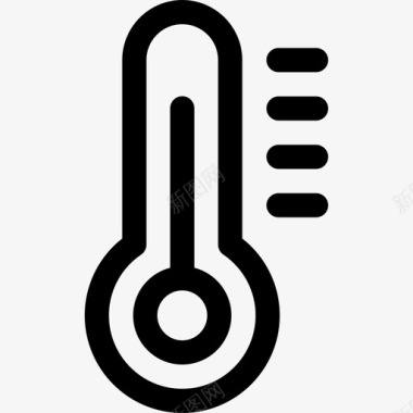 温度计医用34线性图标图标