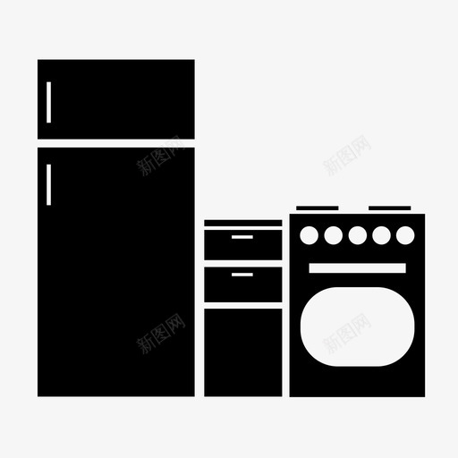 厨房烹饪饮食图标svg_新图网 https://ixintu.com 厨房 室内 家具 建筑 烹饪 饮食