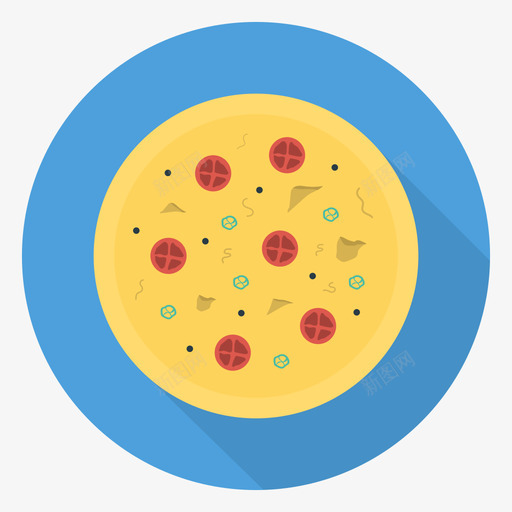披萨食品和饮料30圆形图标svg_新图网 https://ixintu.com 圆形 披萨 食品 饮料