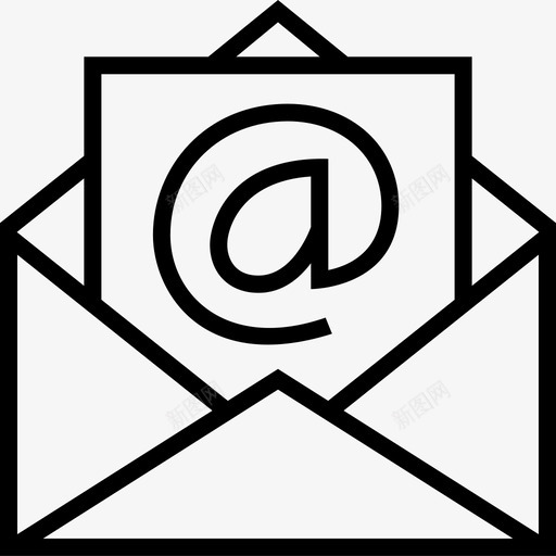 电子邮件地址收件箱信件图标svg_新图网 https://ixintu.com 信件 地址 打开 收件箱 电子邮件 线路
