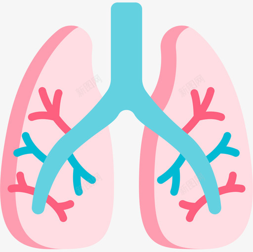 肺内科39扁平图标svg_新图网 https://ixintu.com 内科 扁平