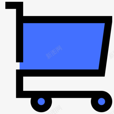 购物车购物和零售9蓝色图标图标