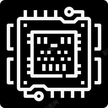 芯片处理器计算机零件cpu图标图标