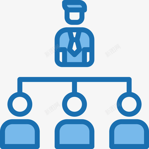 组织演示18蓝色图标svg_新图网 https://ixintu.com 演示 组织 蓝色