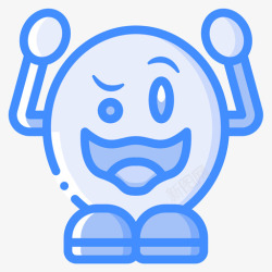 傻人有傻福傻表情人1蓝色图标高清图片
