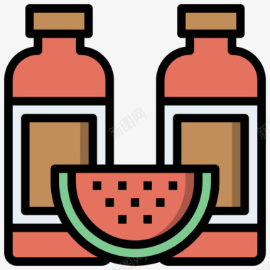 果汁饮料31原色图标图标