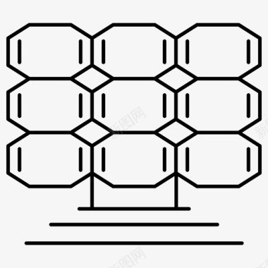 太阳能电池板电力工业能源图标图标