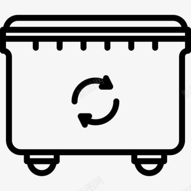 垃圾箱清洁75线性图标图标