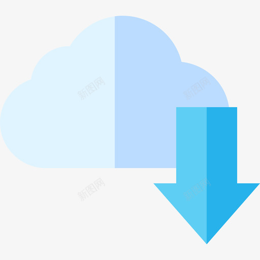 云计算40扁平图标svg_新图网 https://ixintu.com 下载 云计算 扁平