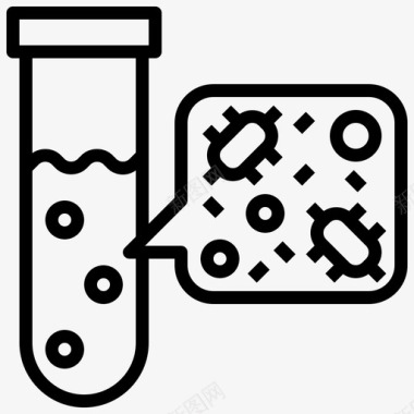 细菌54实验室线性图标图标