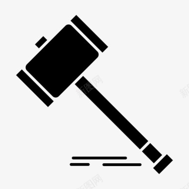 诉讼拍卖法庭图标图标