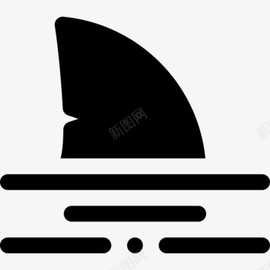 鲨鱼热带33填充图标图标