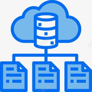 存储大数据43蓝色图标图标