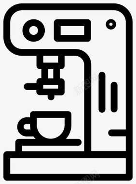咖啡机办公商务图标图标