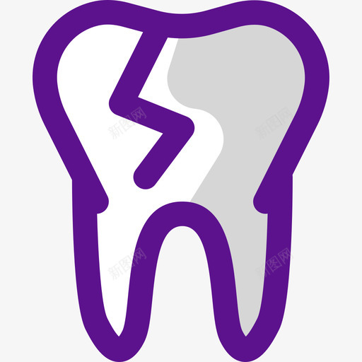 牙齿解剖学4线颜色图标svg_新图网 https://ixintu.com 牙齿 解剖学 颜色