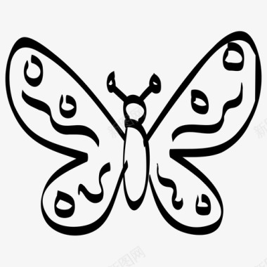 蝴蝶动物变态图标图标