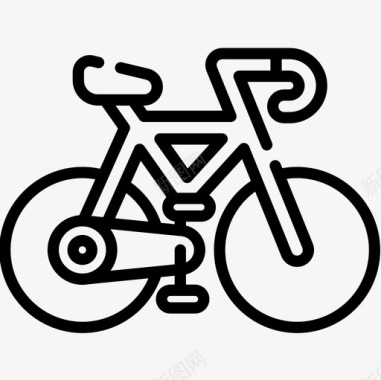自行车健康18直线型图标图标