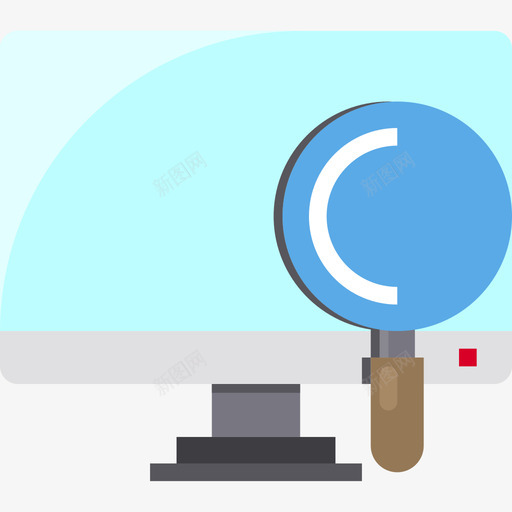 监视器搜索18平面图标svg_新图网 https://ixintu.com 平面 搜索 监视器