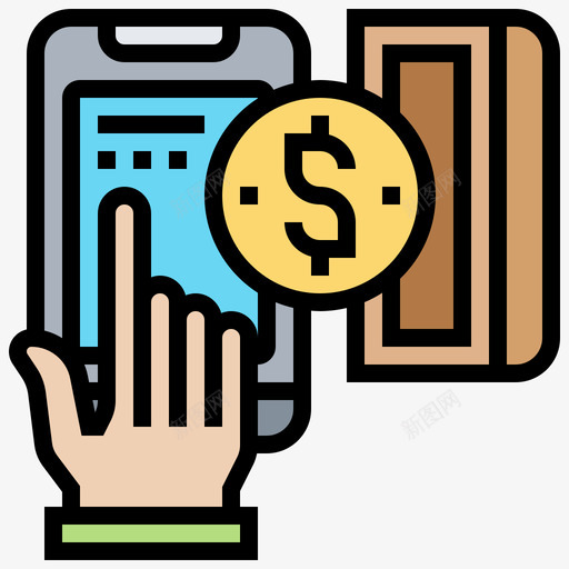 支付方式众筹42线性颜色图标svg_新图网 https://ixintu.com 众筹 支付 支付方 方式 线性 颜色