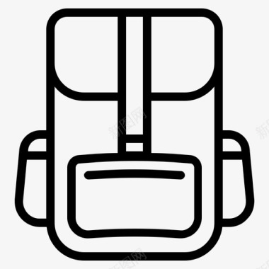 背包书包平面设备概述图标图标