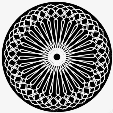 抽象花伊斯兰艺术曼陀罗图标图标