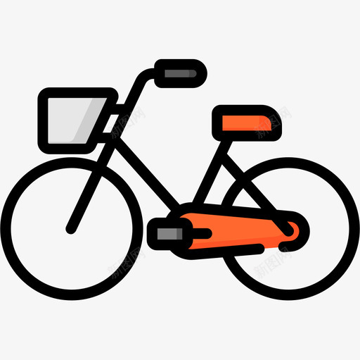 自行车车辆和交通工具12线性颜色图标svg_新图网 https://ixintu.com 交通工具 线性 自行车 车辆 颜色