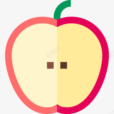 苹果夏季食品和饮料2平的图标图标