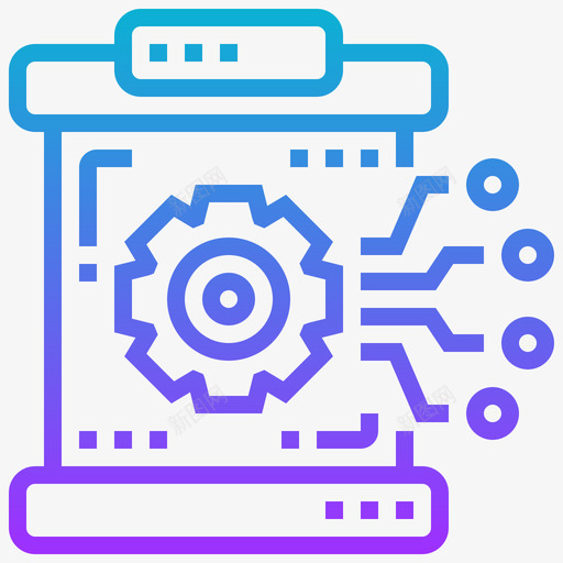 数据库人工智能58梯度图标svg_新图网 https://ixintu.com 人工智能 数据库 梯度