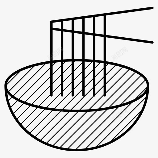 面条碗筷子图标svg_新图网 https://ixintu.com 日本 筷子 面条 食物