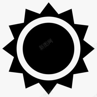 太阳热阳光图标图标
