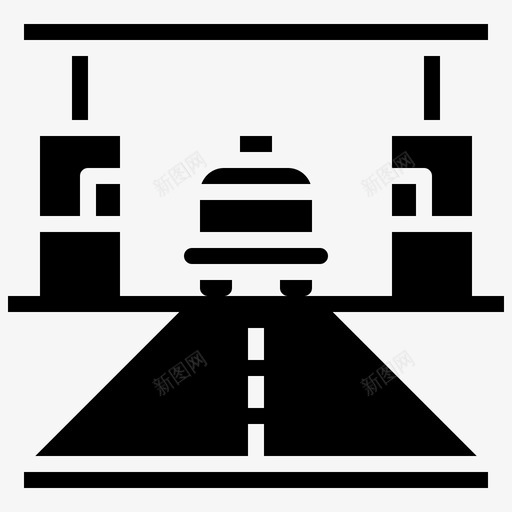 收费公路智能技术24填充图标svg_新图网 https://ixintu.com 公路 填充 技术 收费 智能