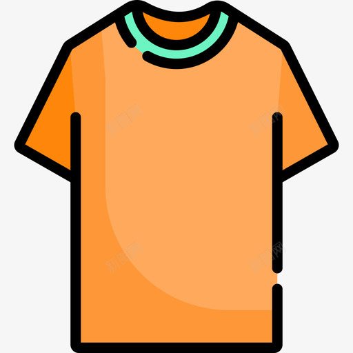 T恤夏装11线性颜色图标svg_新图网 https://ixintu.com 夏装 线性 颜色